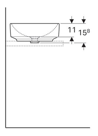 Geberit VariForm 40 cm pultra ültethető mosdó 500.768.01.2