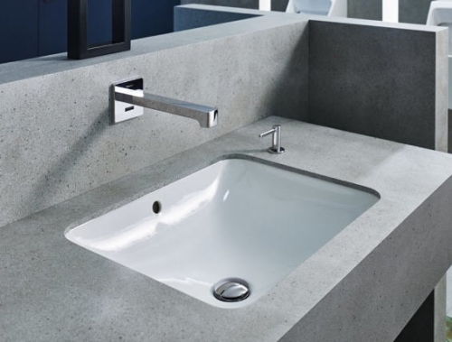 Geberit VariForm 53x44 cm alulról beépíthető mosdó túlfolyóval 500.760.01.2