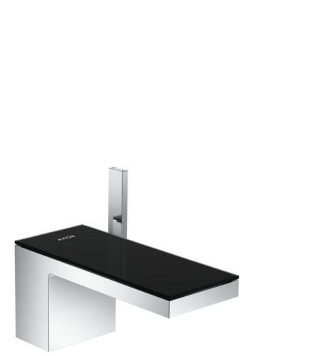 Hansgrohe AXOR MyEdition egykaros mosdócsaptelep 70 push-open lefolyóval, króm/fekete üveg 47010600