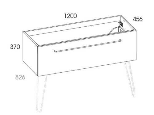 AREZZO design Carmel 120cm-es alsószekrény 1 fiókkal magasfényű fehér AR-166934