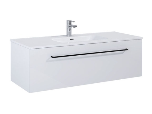 AREZZO design Carmel 120cm-es alsószekrény 1 fiókkal magasfényű fehér AR-166934