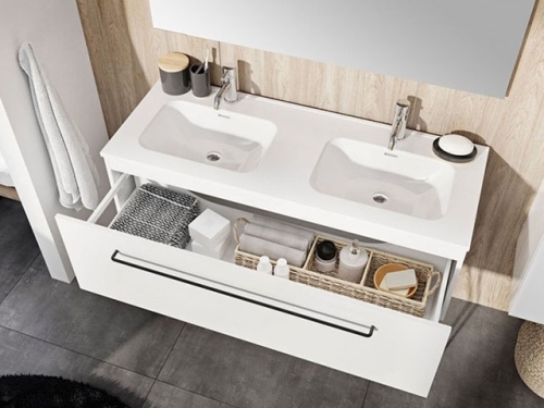 AREZZO design Carmel 120cm-es alsószekrény 1 fiókkal magasfényű fehér AR-166934