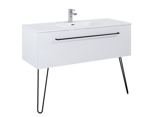 AREZZO design Carmel 120cm-es alsószekrény 1 fiókkal magasfényű fehér AR-166934