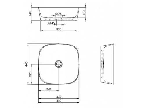 AREZZO design Elista pultra ültethető mosdó AR-145057