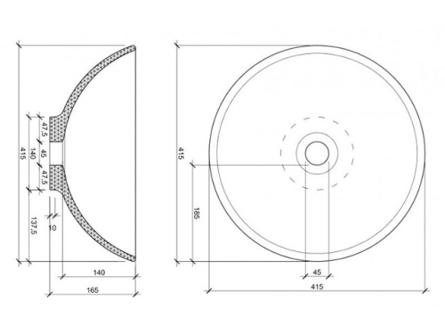 AREZZO design Gali pultra ültethető mosdó AR-145022