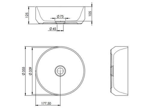 AREZZO design Nysa pultra ültethető mosdó AR-145049