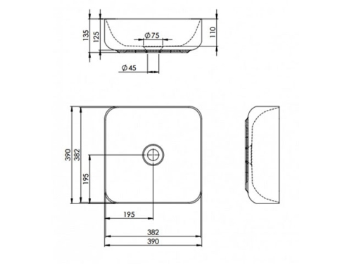 AREZZO design Turda pultra ültethető mosdó AR-145043