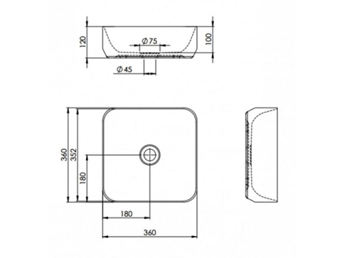 AREZZO design Zala pultra ültethető mosdó AR-145046 (K)