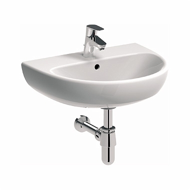 Geberit Selnova 50x41 cm mosdó ovális, csaplyukkal 500.295.01.1