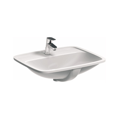 Geberit Selnova Square 55x45 cm alulról építhető mosdó szögletes 500.308.01.1