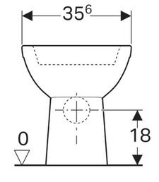 Geberit Selnova hátsó kifolyású monoblokkos Wc csésze, Rimfree, öblítőperem nélkül 500.283.01.1