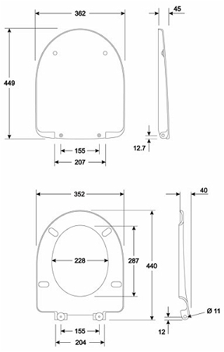 Geberit Selnova lassú záródású wc ülőke 500.333.01.1