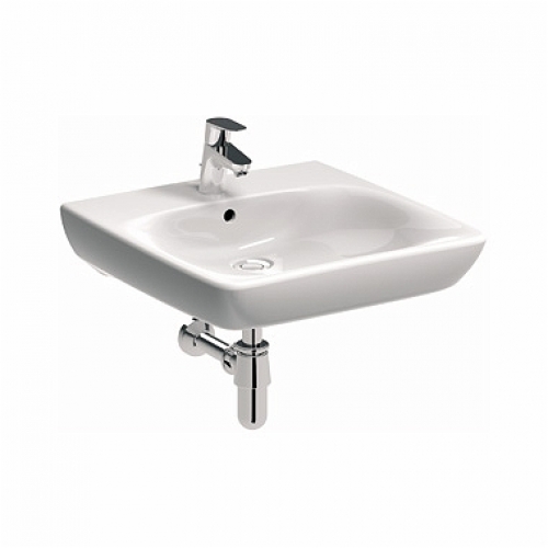 Geberit Selnova Comfort 55x55 cm mosdó mozgáskorlátozottaknak, túlfolyóval 500.302.01.1