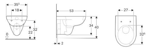 Geberit Selnova fali wc ovális 500.260.01.1