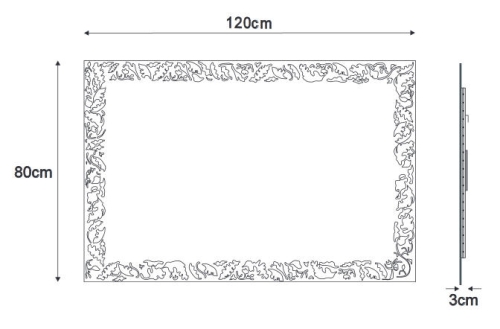 Sapho SONORA tükör, LED világítással 1200x800mm SR120