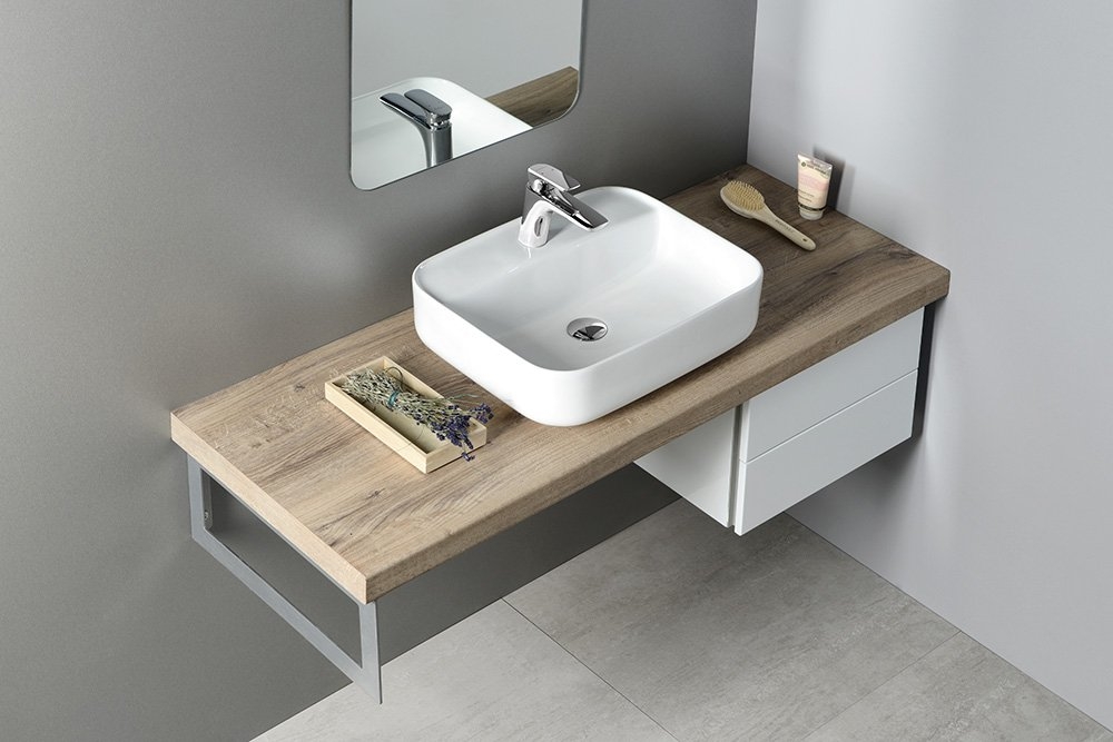 Sapho GARDA pultra szerelhető mosdó, 50x13,5x40cm AR452