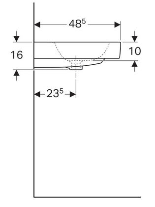Geberit iCon 120x48,5 cm dupla mosdó 124120000