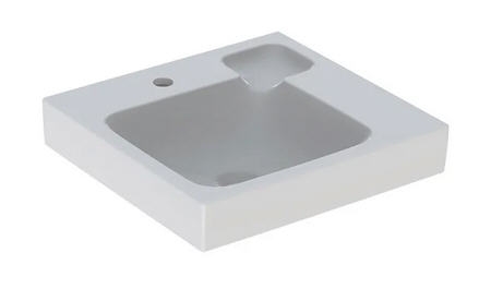 Geberit iCon 50x48,5 cm mosdó pakolófelülettel és dekor tállal, jobb pakolóval 124050000
