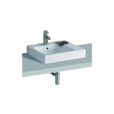 Geberit Icon 55x48,5 cm pultra ültethető mosdó jobb oldali dekoratív tálkával 124550000