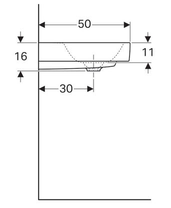 Geberit Citterio 60x50 cm mosdó 500.544.01.1