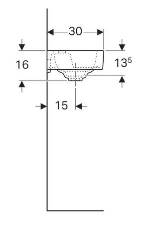 Geberit Citterio 45x30 cm kézmosó 500.541.01.1