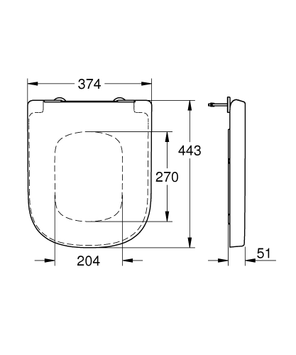 Grohe Euro Ceramic lassú záródású wc ülőke 39330001