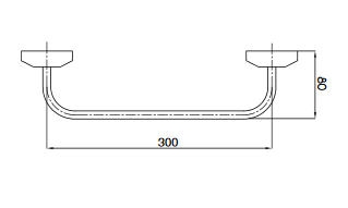BUGNATESE COMPLEMENTI DARREDO Törölközőtartó rúd 30 cm, bronz 30810BR