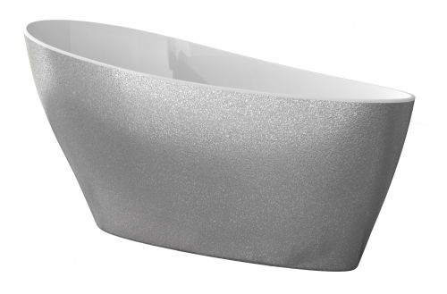 Besco Keya Glam 165x70 cm szabadonálló kád, silver
