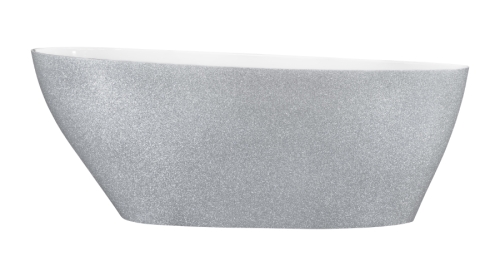 Besco Goya Glam 160x70 szabadonálló kád, silver