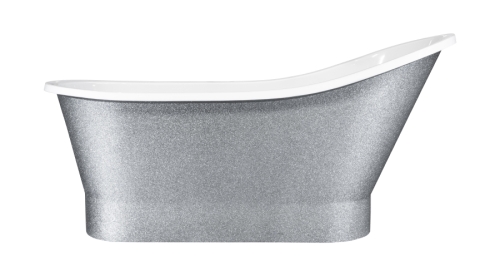 Besco Gloria Glam 160x68 cm szabadonálló kád, silver