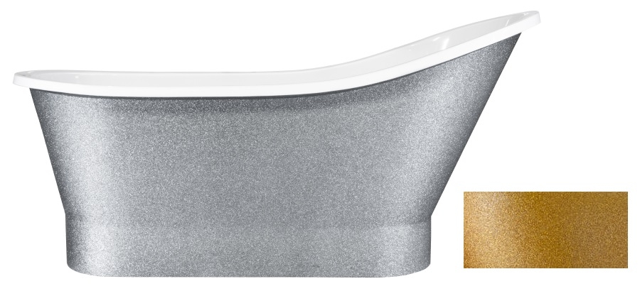 Besco Gloria Glam 160x68 cm szabadonálló kád, gold