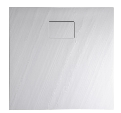POLYSAN ACORA 80x80x3,5cm öntöttmárvány zuhanytálca, fehér AC001