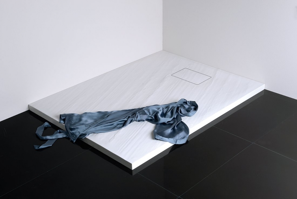 POLYSAN ACORA 120x80x3,5cm öntöttmárvány zuhanytálca, fehér AC004