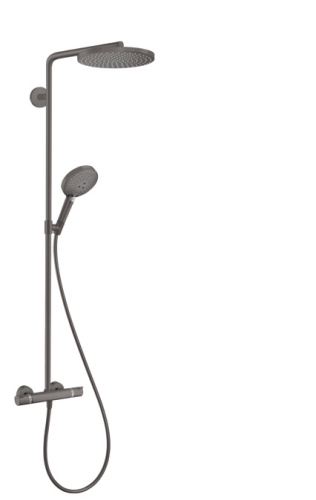 Hansgrohe Raindance Select S Showerpipe 240 1jet termosztátos zuhanyrendszer, szálcsiszolt fekete króm 27633340