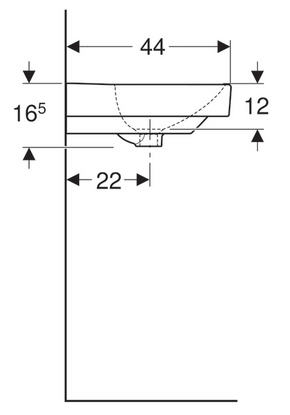 Geberit Smyle Square 55x44 cm-es mosdó 500.259.01.1