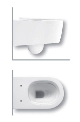 Hatria Fusion öblítőperem nélküli fali wc Y1CC01