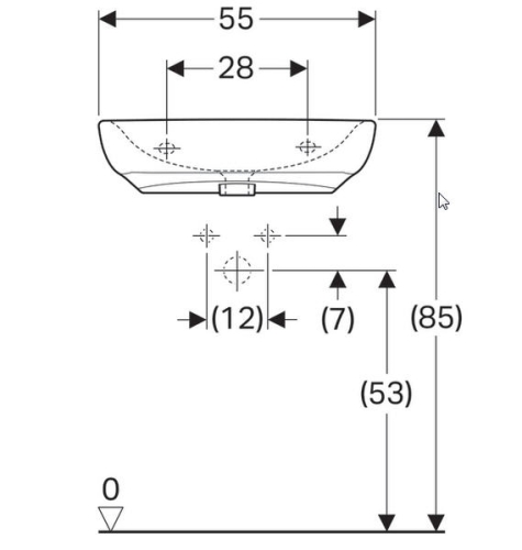Geberit Selnova Comfort akadálymentes mosdó túlfolyó nélkül 500.187.01.1