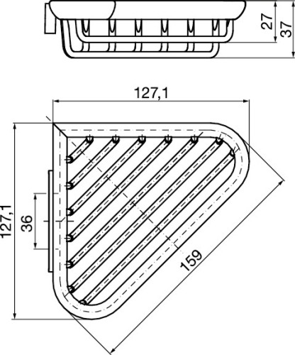 Emco sarok szappantartó, króm 354500100