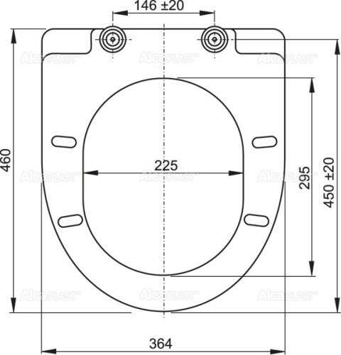 Alcaplast A66 WC ülőke SOFTCLOSE, Duroplast