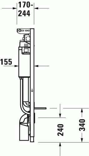 Duravit DuraSystem wc szerelő keret A2-es érintésmentes nyomólapokhoz WD1003000000