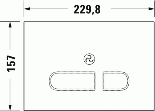 Duravit DuraSystem A2 érintésmentes nyomólap, fehér üveg WD5003012000