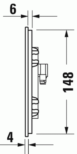 Duravit DuraSystem A2 érintésmentes nyomólap, fehér üveg WD5003012000