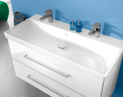 Villeroy & Boch Avento 100x47 cm mosdó 2 csaplyukkal túlfolyó nélkül 4156 A1 01 (4156A101)