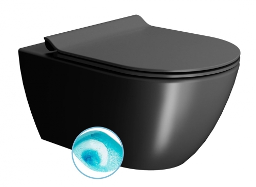 Sapho GSI PURA fali WC, SWIRLFLUSH matt fekete 881526