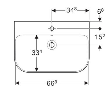 Geberit Smyle 70x48 cm-es mosdó 500.248.01.1
