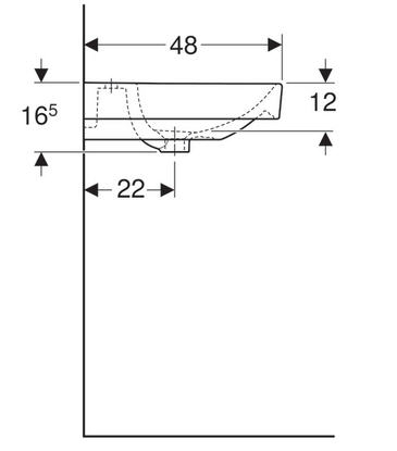 Geberit Smyle Square 120x48 cm-es dupla mosdó 500.223.01.1