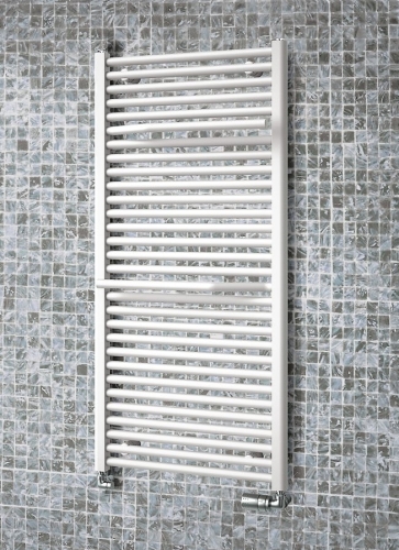 Aqualine SIBU radiátor, 2 db törölközőtartóval, 500x1215cm, fehér IL512