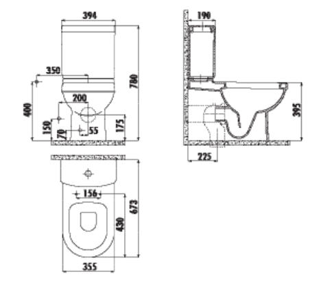 Creavit VITROYA kombi wc BIDÉ 2in1 - VT3641