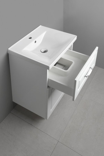 Sapho AQUALINE FAVOLO 55 mosdótartó szekrény, matt fehér FV255