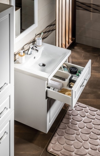 Sapho AQUALINE FAVOLO 65 mosdótartó szekrény, matt fehér FV265